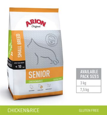 ARION Senior Small Breed 3 kg – Kylling & Ris