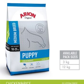ARION Puppy Medium Breed 3 kg – Kylling & Ris