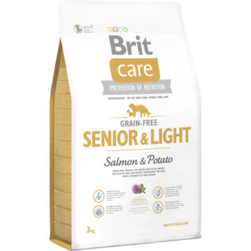 Brit care kornfri senior & light er tilpasset ældre og/eller som skal passe på vægten